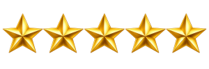 Glossy Golden Five-Star Rating Row